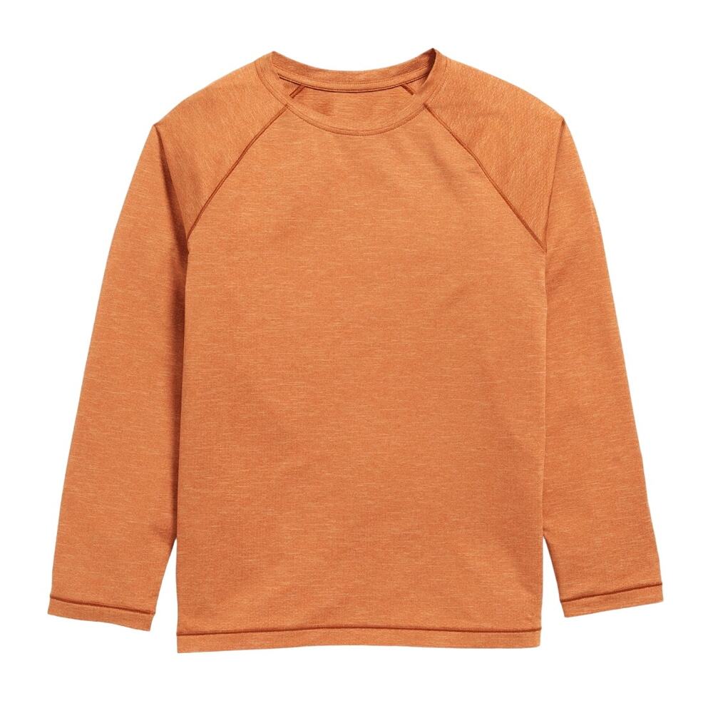 Old Navy Boys Long-Sleeve Go-Dry Cool Performance T-Shirt in Golden Adler Size L